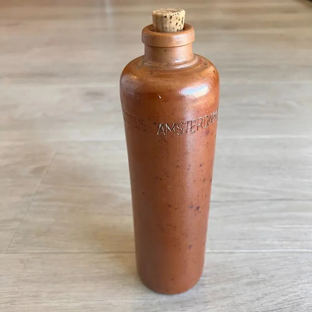 Vintage Erven Lucas Bols Amsterdam 1 Liter Stoneware Bottle Crock Heavyweight